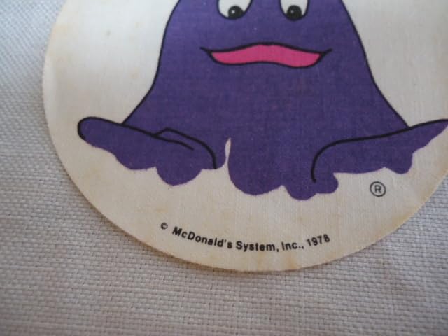 スーパーレア！　1978年　グリマス　マクドナルド　ウオールクロック　看板 スーパーレア！ 1978年 グリマス マクドナルド ウオールクロック 看板